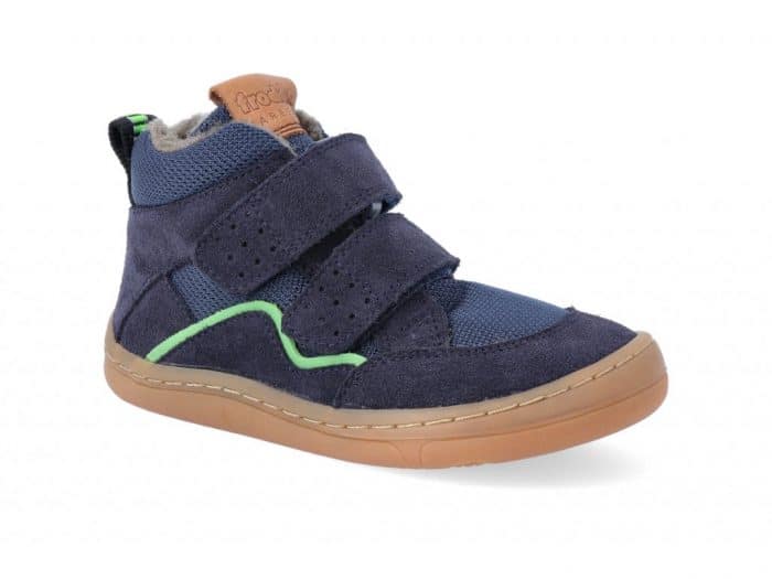 Froddo winter wooltext zateplene zimne topanky chlapec muz barefoot dark blue tmavo modre
