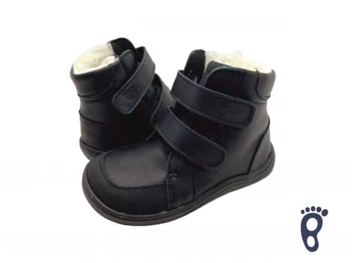 Baby Bare Shoes - FEBO WINTER - Black Asfaltico 3