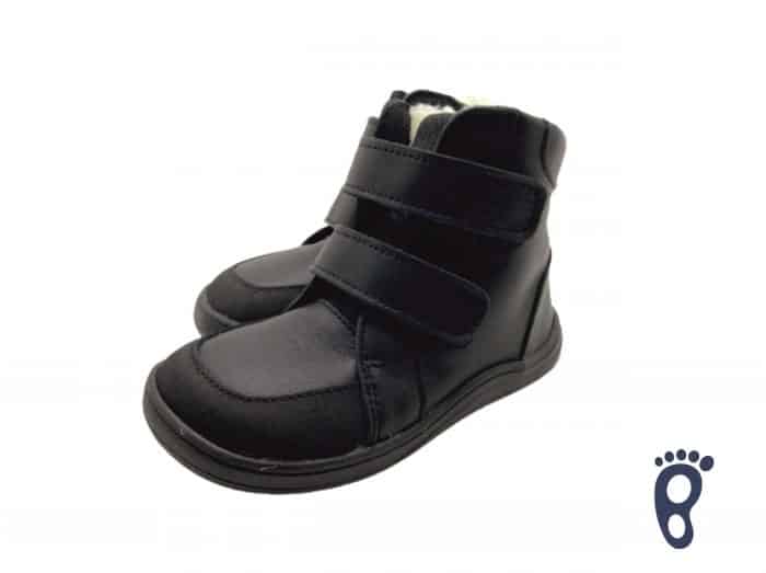 Baby Bare Shoes - FEBO WINTER - Black Asfaltico 1