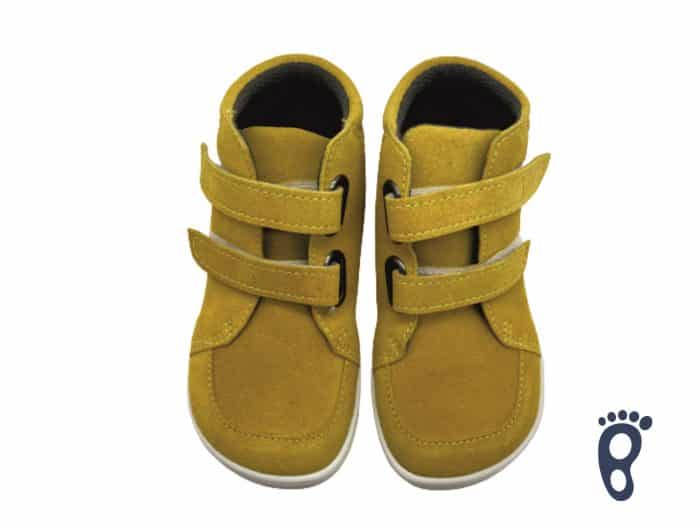 Baby Bare Shoes - FEBO FALL - Mustard - Velúrová koža 1