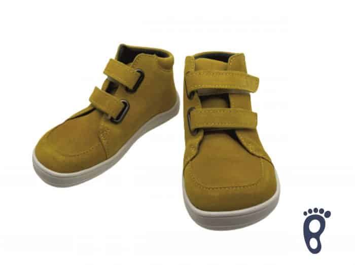 Baby Bare Shoes - FEBO FALL - Mustard - Velúrová koža 3