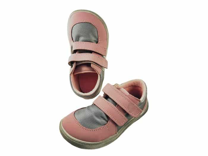 Baby Bare Shoes - FEBO Sneakers - Grey Pink 1