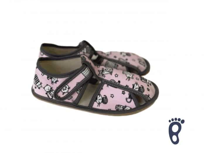 Baby Bare Shoes - Papučky - Pink Cat 1