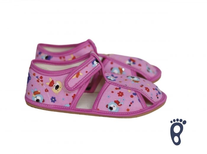 Baby Bare Shoes - Papučky - Pink Teddy 1