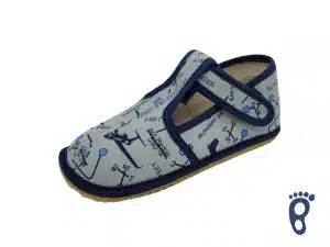 BOTY BEDA - Papučky - BF060010/W/02 - Grey Aeroplane - SLIM