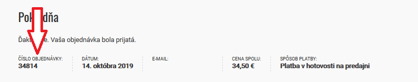 cislo objednavky