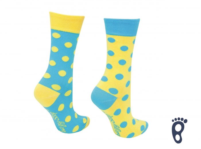 CrazyStep - Ponožky - Modro-žlté bodky 2