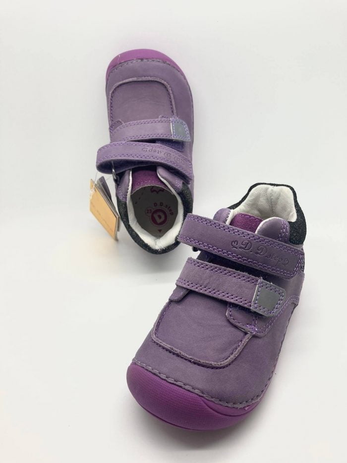 dd step prechodne topanky celokozene violet barefoot