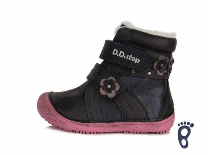 dd step zimne topanky zimusne zateplene barefoot pre deti royal blue kvietok