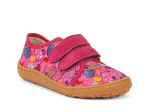 froddo tenisky barefoot detske platene fuxia fuchsia hearts