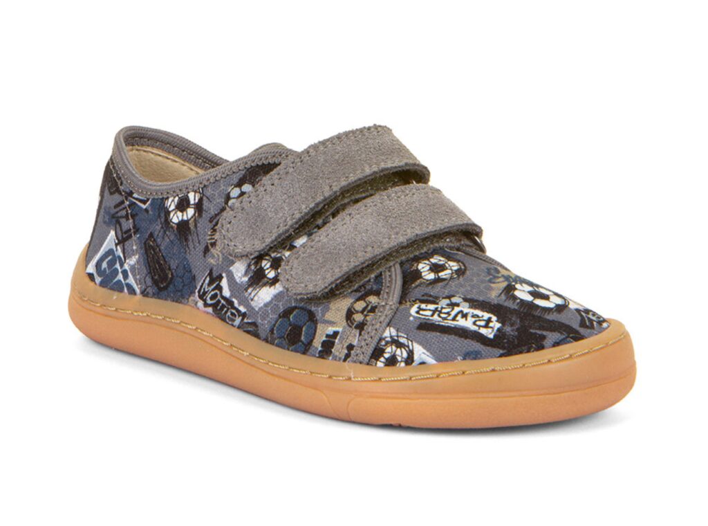 froddo barefoot canvas grey football tenisky detske platene