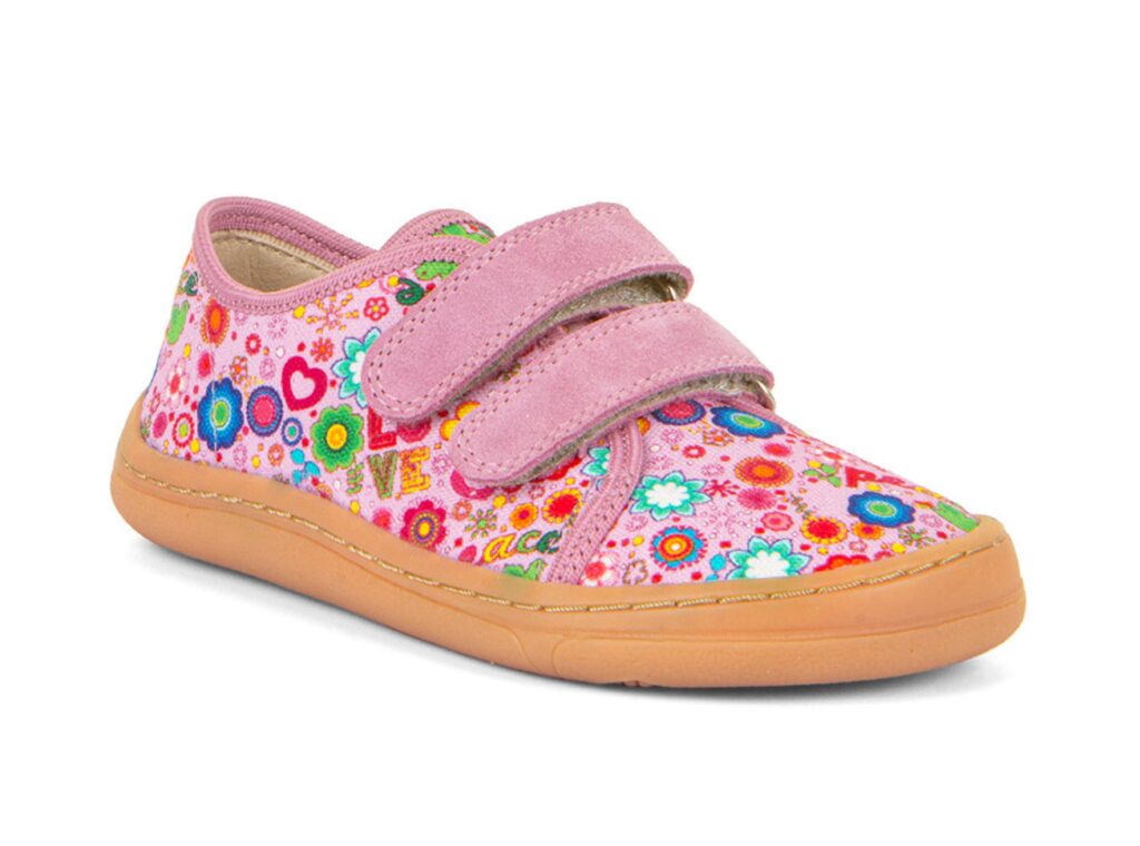 froddo barefoot canvas pink detske tenisky platene
