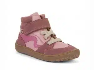 froddo barefoot prechodne topanky kozene tex go dark pink