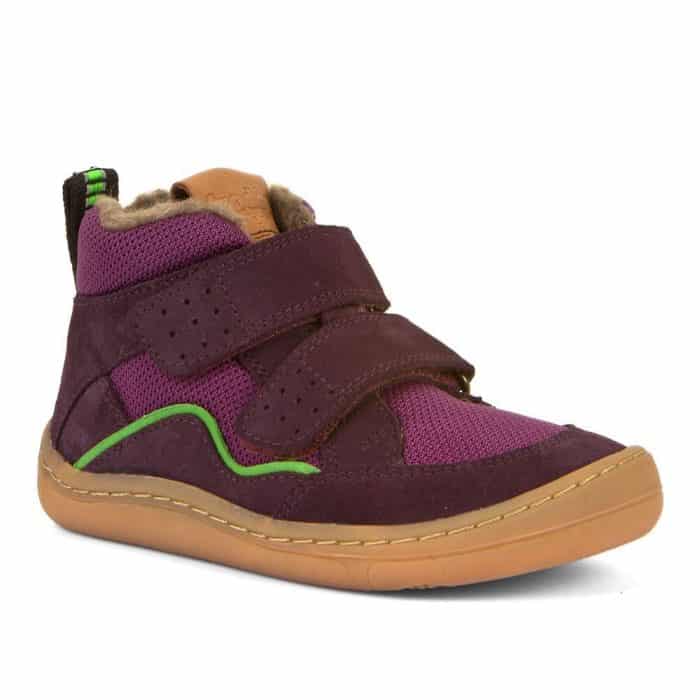 froddo zimne topanky barefoot winter wool purple