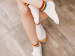 jeej design scandi rainbow ankle socks