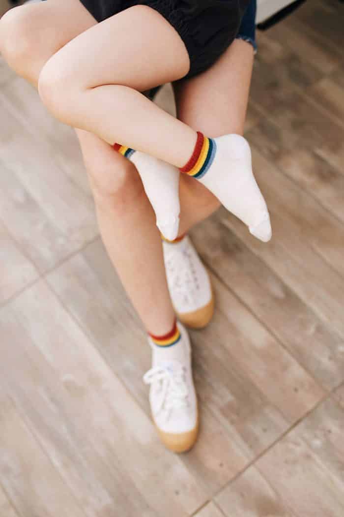 jeej design scandi rainbow ankle socks