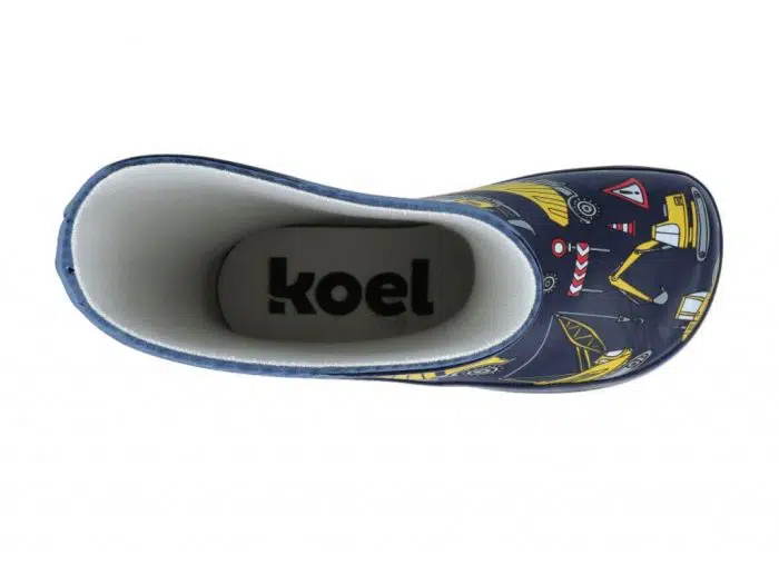 KOEL4KIDS - Barefoot gumáky - Tractor Blue 3