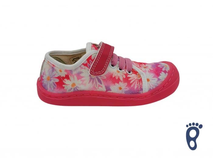Koel4kids - Tenisky - Bonie - Medium Vegan Fuchsia Flowers 1