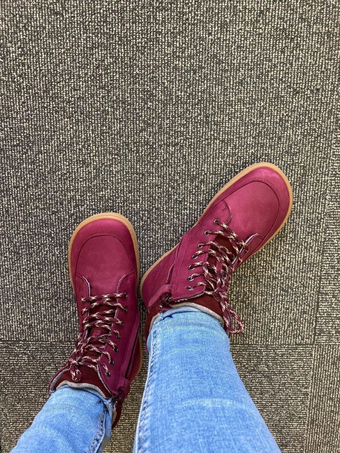 KOEL4KIDS - Barefoot čižmy DARI HYDRO WARM BORDO- Dospelí 7