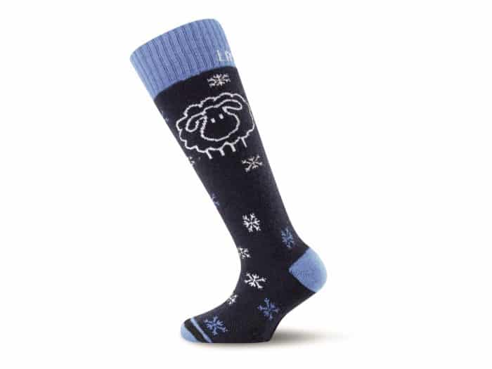 Lasting - Merino ponožky - hrubšie - modré s ovečkou - SJW 905 1