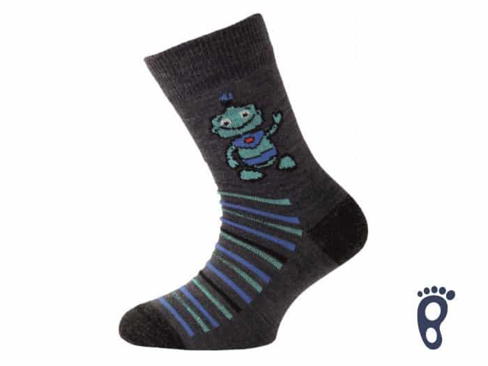 Lasting - Merino ponožky - Tenšie - Robot modré - TJB 504 1