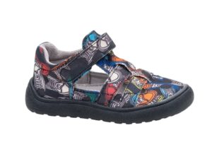 protetika barefoot papuce ove black cierne detske sandale