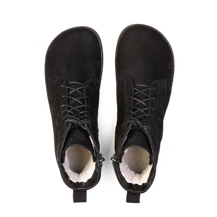 SHAPEN - Zateplené barefoot topánky COZY - Black 2