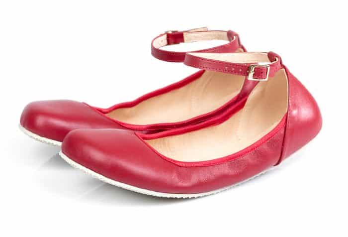 shapen damske barefoot balerinky cherry