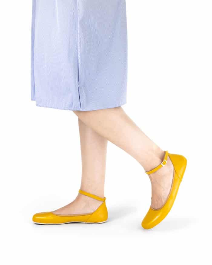 SHAPEN - Barefoot balerínky TULIP II - Sun Yellow 7