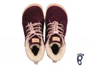 tikki shoes detske barefoot zateplene zimne zimusne topanky beetle leather amarant