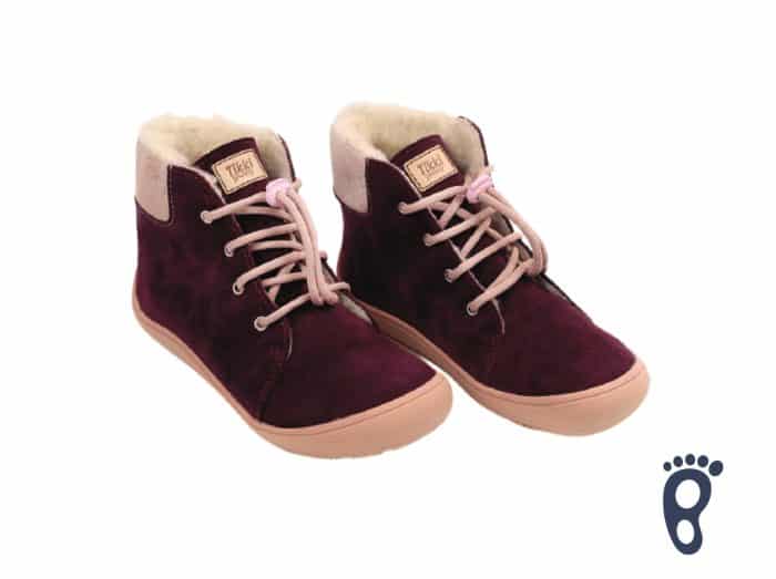 Tikki Shoes - Zateplené topánky - Beetle Leather - Amarant 1